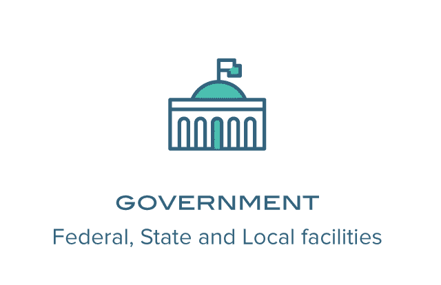 blue government building icon