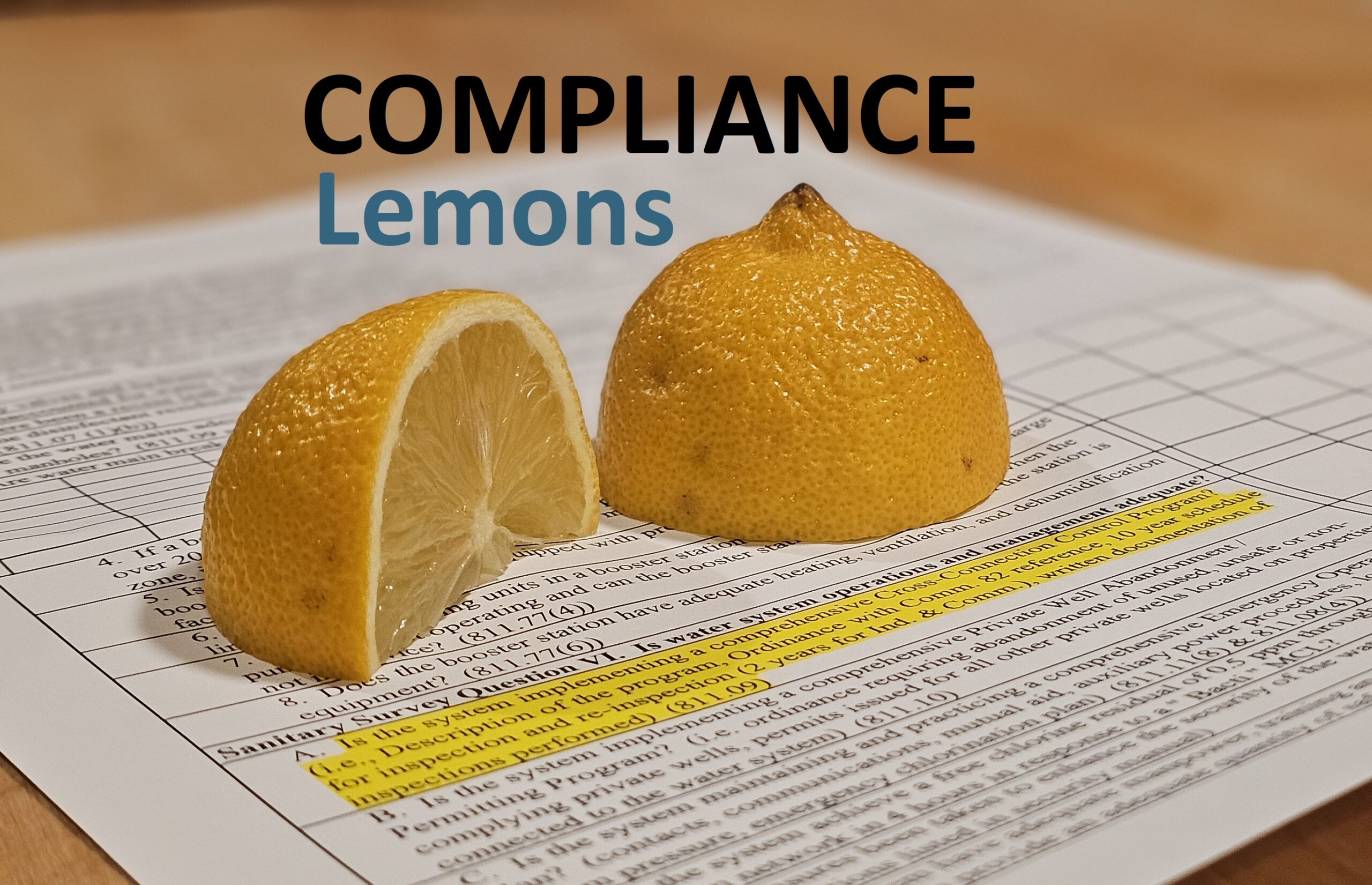 Backflow and Cross-Connection Compliance Lemons