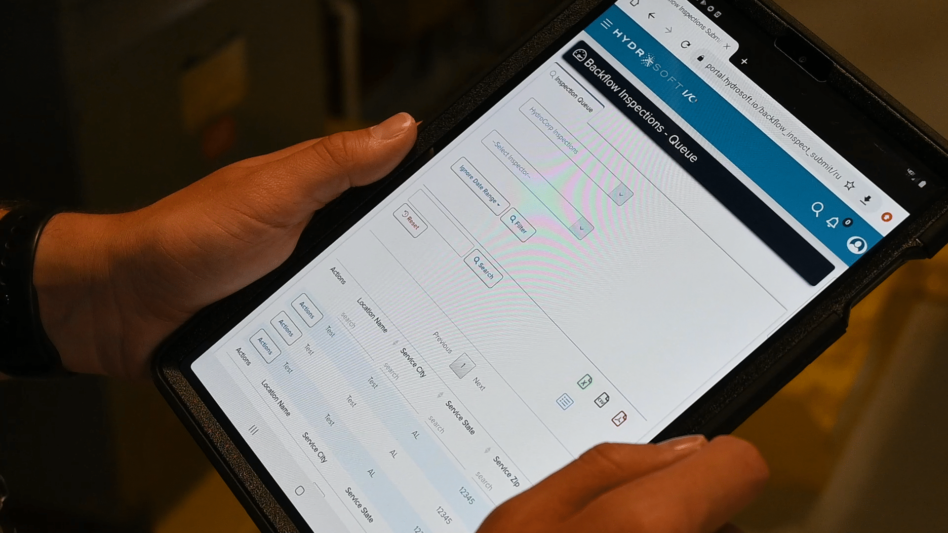 Inspector-Data-Entry-Screenshot - HydroCorp Inspector-Data-Entry-Screenshot - Public Water Systems Compliance Cross-Connection Checkup - HydroCorp - HydroCorp