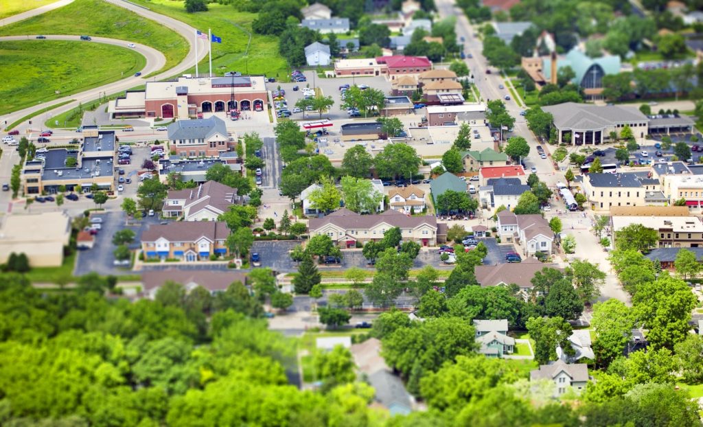 hc-mun-gallery-commercial-district-aerial - Residential Cross-Connection Control: Options for Your Community - HydroCorp - HydroCorp